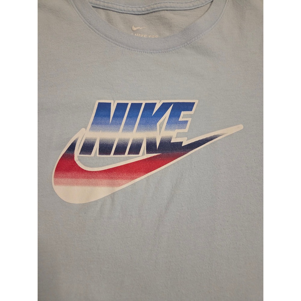 Nike Mens T-Shirt Bundle Just Do It Graphic Logo Blue Light Blue Small 2 Pack - Picture 6 of 9